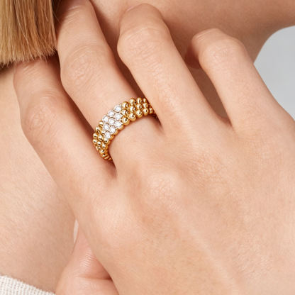 [Plus&Max] THREE-ROW DIAMOND RING