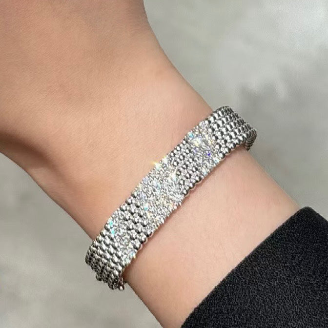 [Plus&Max]  FIVE-ROW DIAMOND BRACELET