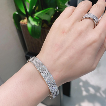 [Plus&Max]  FIVE-ROW DIAMOND BRACELET