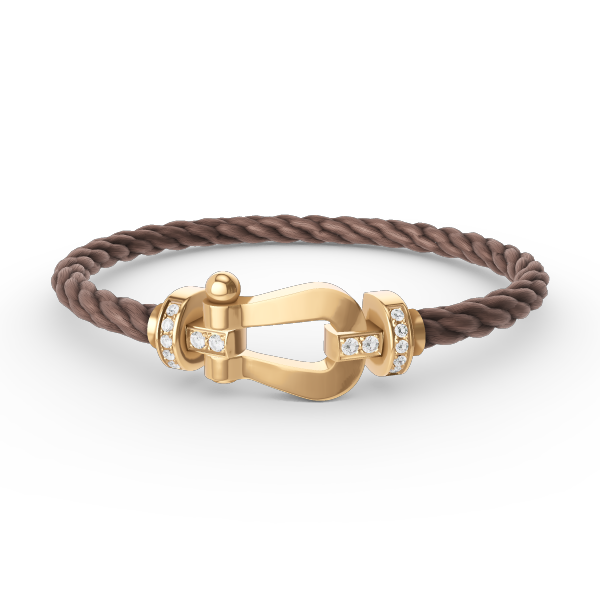 [Plus&Max]FORCE LARGE HORSESHOE HALF DIAMOND BRACELET GOLD