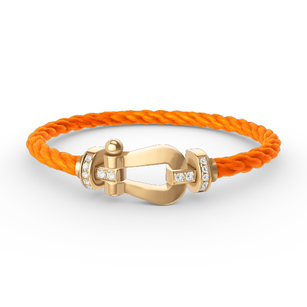 [Plus&Max]FORCE LARGE HORSESHOE HALF DIAMOND BRACELET GOLD