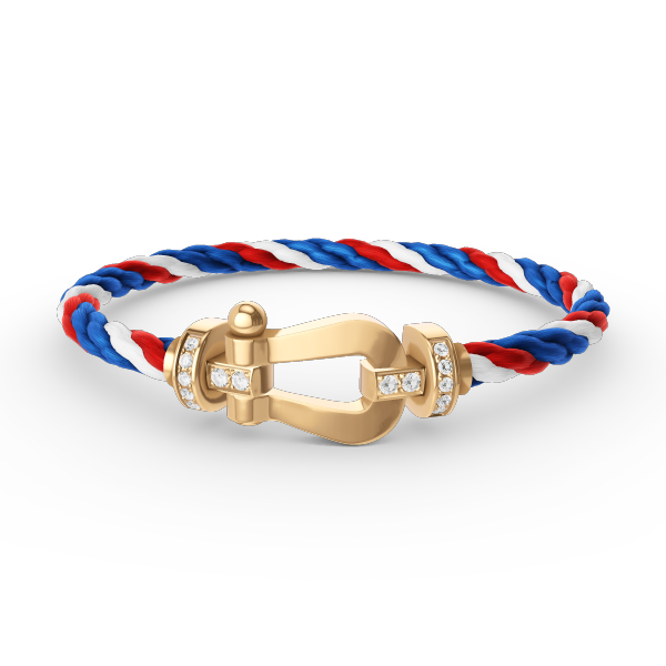 [Plus&Max]FORCE LARGE HORSESHOE HALF DIAMOND BRACELET GOLD