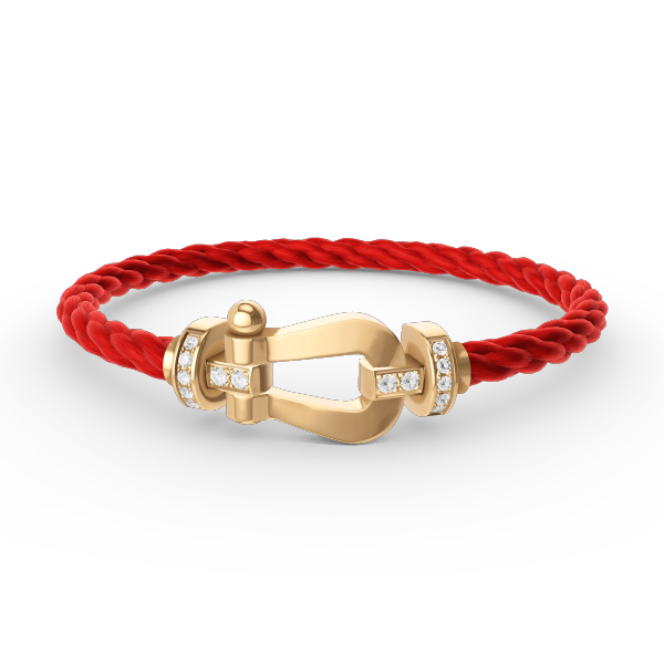 [Plus&Max]FORCE LARGE HORSESHOE HALF DIAMOND BRACELET GOLD