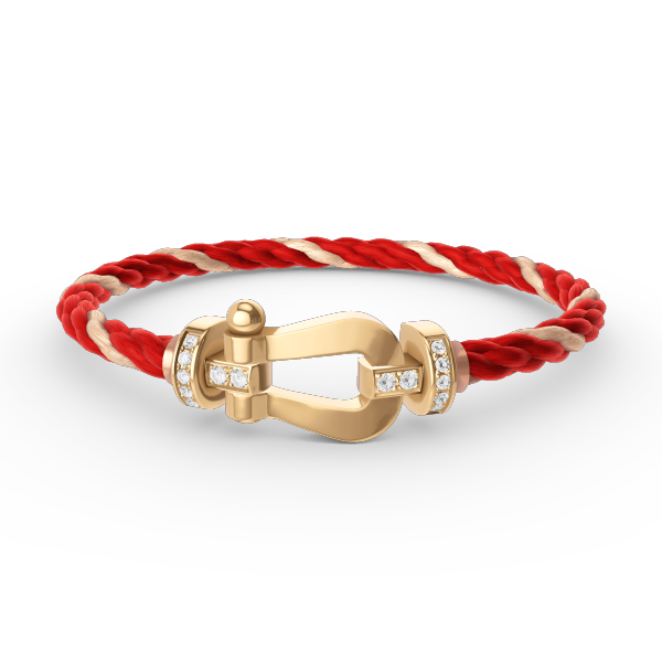 [Plus&Max]FORCE LARGE HORSESHOE HALF DIAMOND BRACELET GOLD