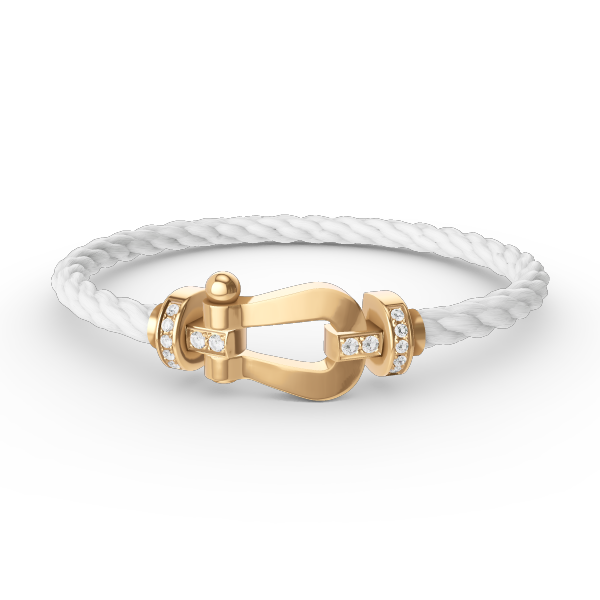 [Plus&Max]FORCE LARGE HORSESHOE HALF DIAMOND BRACELET GOLD