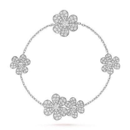 [Plus&Max]FRIVOLE SILVER 5 FLOWERS BRACELET