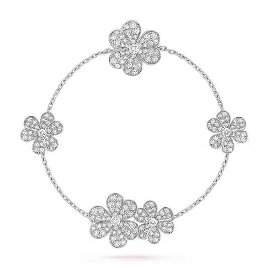 [Plus&Max]FRIVOLE SILVER 5 FLOWERS BRACELET