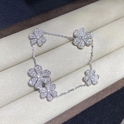 [Plus&Max]FRIVOLE SILVER 5 FLOWERS BRACELET