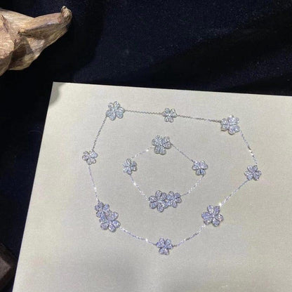 [Plus&Max]FRIVOLE SILVER 5 FLOWERS BRACELET