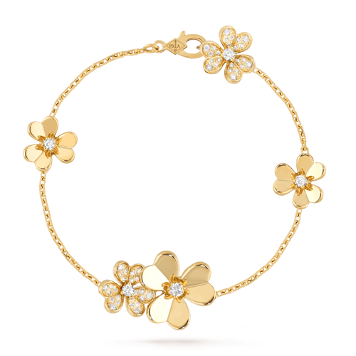[Plus&Max]FRIVOLE GOLD 5 FLOWERS BRACELET