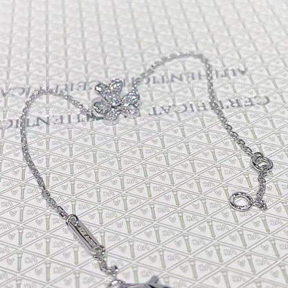 [Plus&Max]FRIVOLE SILVER FLOWER DIAMOND BRACELET
