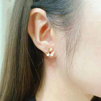 [Plus&Max]FRIVOLE  FLOWER PINK EARRINGS