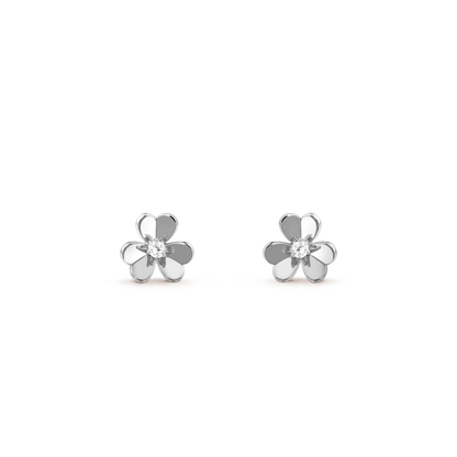 [Plus&Max]FRIVOLE MINI SILVER FLOWER EARRINGS