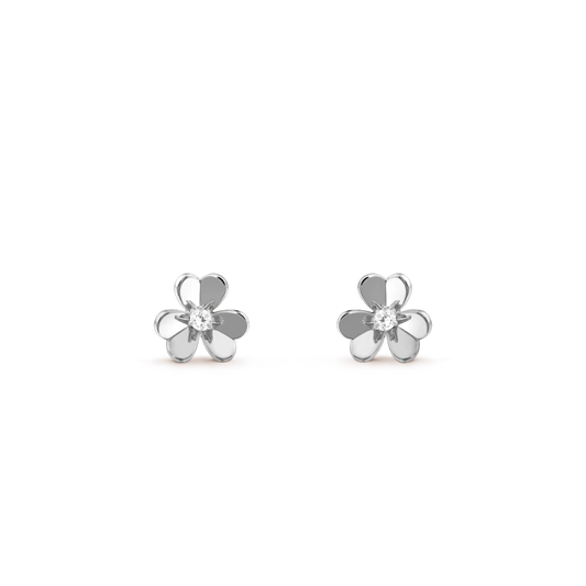 [Plus&Max]FRIVOLE MINI SILVER FLOWER EARRINGS