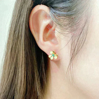 [Plus&Max]FRIVOLE  FLOWER MALACHITE EARRINGS