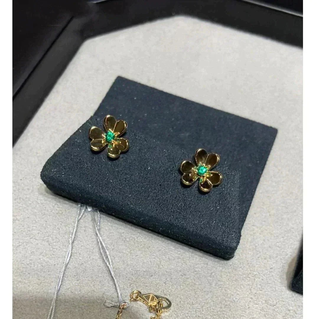 [Plus&Max]FRIVOLE  FLOWER MALACHITE EARRINGS