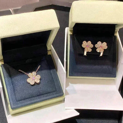 [Plus&Max]FRIVOLE ROSE GOLD FLOWER DIAMOND NECKLACE