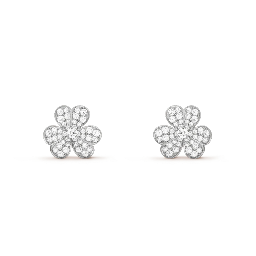 [Plus&Max]FRIVOLE SILVER FLOWER DIAMOND EARRINGS