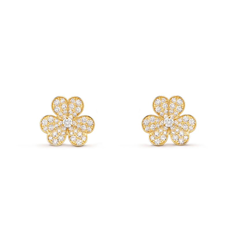 [Plus&Max]FRIVOLE GOLD FLOWER DIAMOND EARRINGS