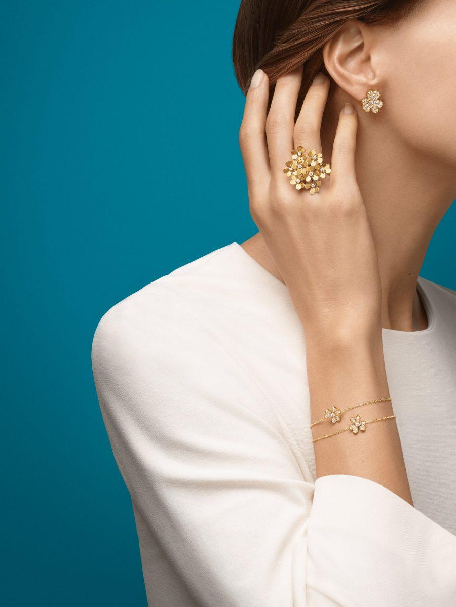 [Plus&Max]FRIVOLE GOLD FLOWER DIAMOND EARRINGS