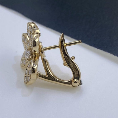 [Plus&Max]FRIVOLE GOLD FLOWER DIAMOND EARRINGS