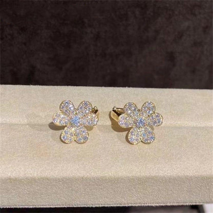 [Plus&Max]FRIVOLE GOLD FLOWER DIAMOND EARRINGS