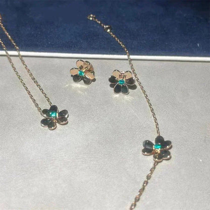 [Plus&Max]FRIVOLE  FLOWER MALACHITE EARRINGS
