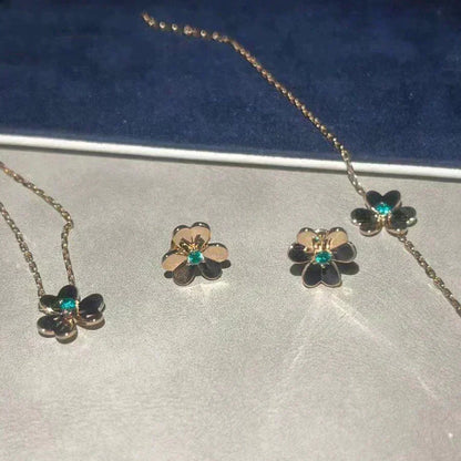 [Plus&Max]FRIVOLE  FLOWER MALACHITE EARRINGS