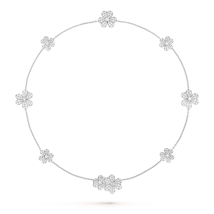 [Plus&Max]FRIVOLE SILVER 9 FLOWERS NECKLACE