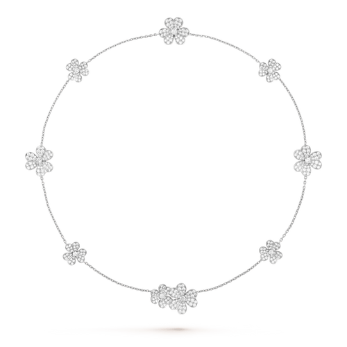 [Plus&Max]FRIVOLE SILVER 9 FLOWERS NECKLACE