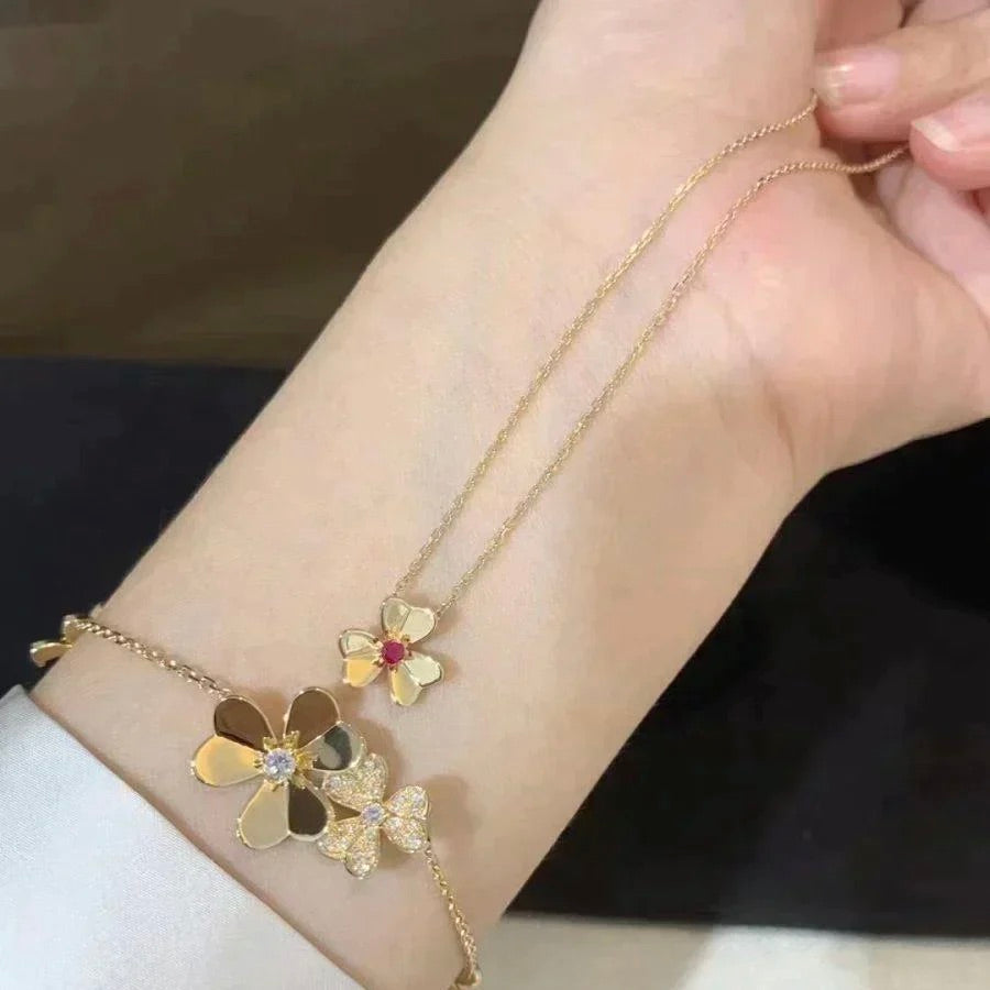 [Plus&Max]FRIVOLE GOLD FLOWER NECKLACE
