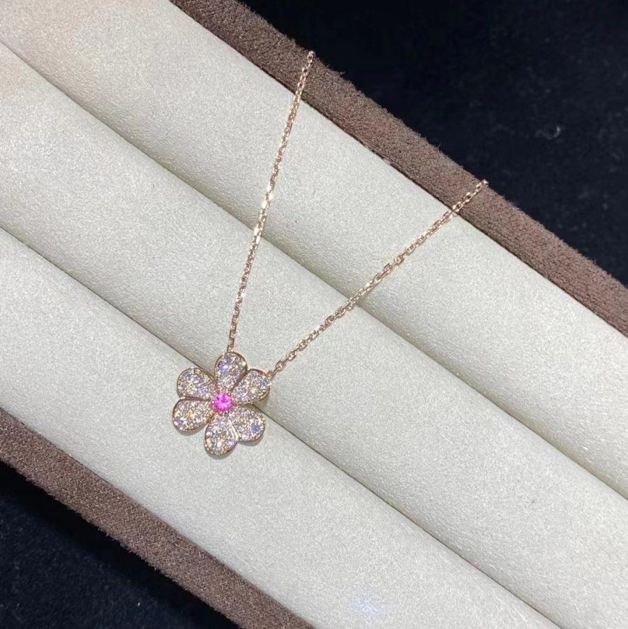 [Plus&Max]FRIVOLE ROSE GOLD FLOWER DIAMOND NECKLACE
