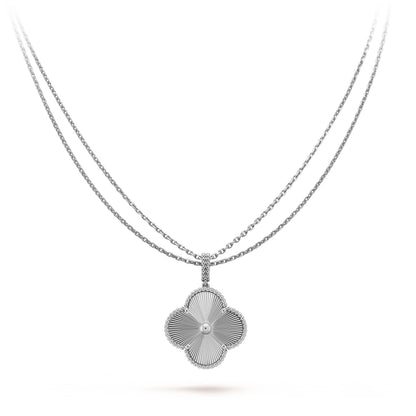 [Plus&Max]CLOVER 25MM SILVER BIG CLOVER NECKLACE