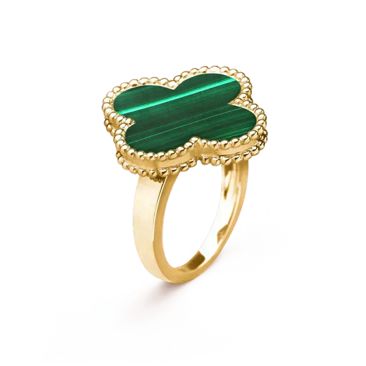 [Plus&Max]CLOVER MALACHITE RING
