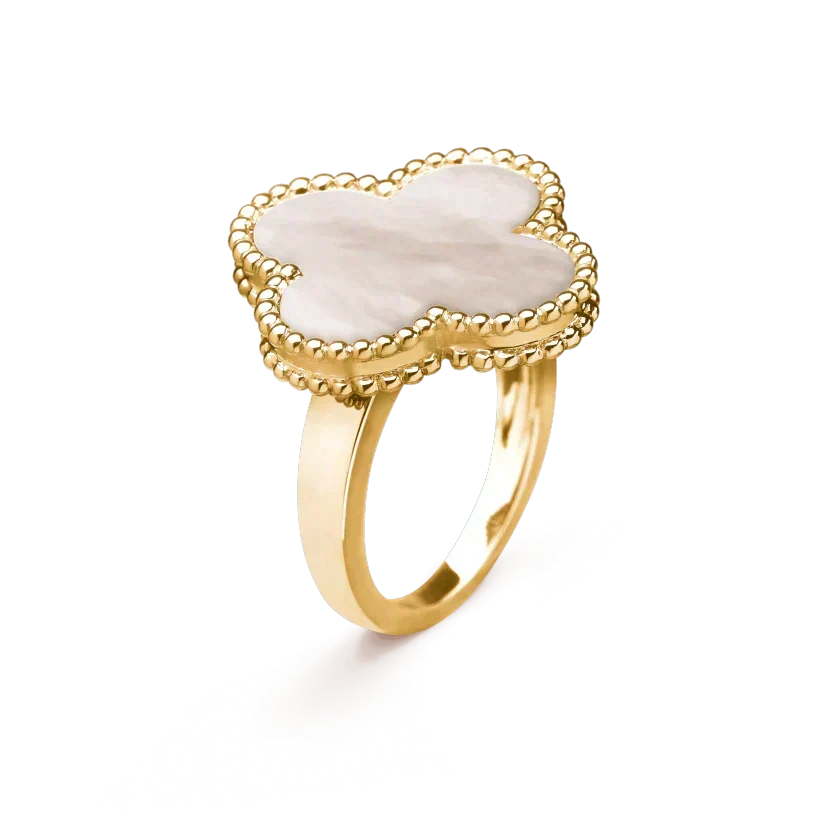 [Plus&Max]CLOVER WHITE MOP RING
