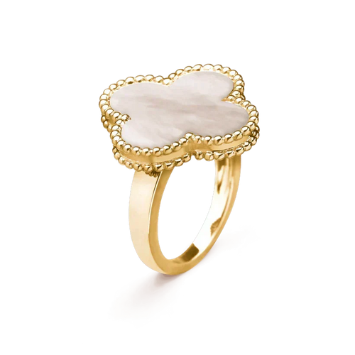 [Plus&Max]CLOVER WHITE MOP RING