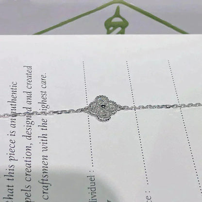 [Plus&Max]CLOVER  SINGLE FLOWER BRACELET SILVER