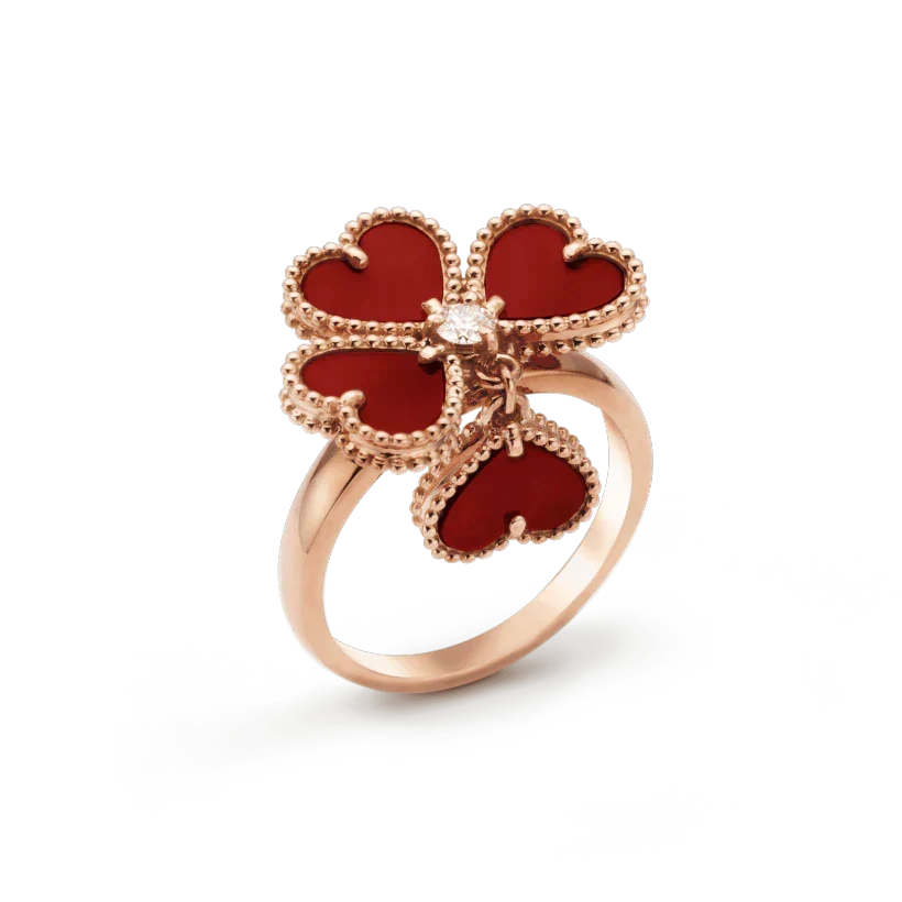 [Plus&Max]SWEET CLOVER CARNELIAN RING