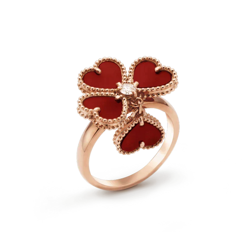 [Plus&Max]SWEET CLOVER CARNELIAN RING