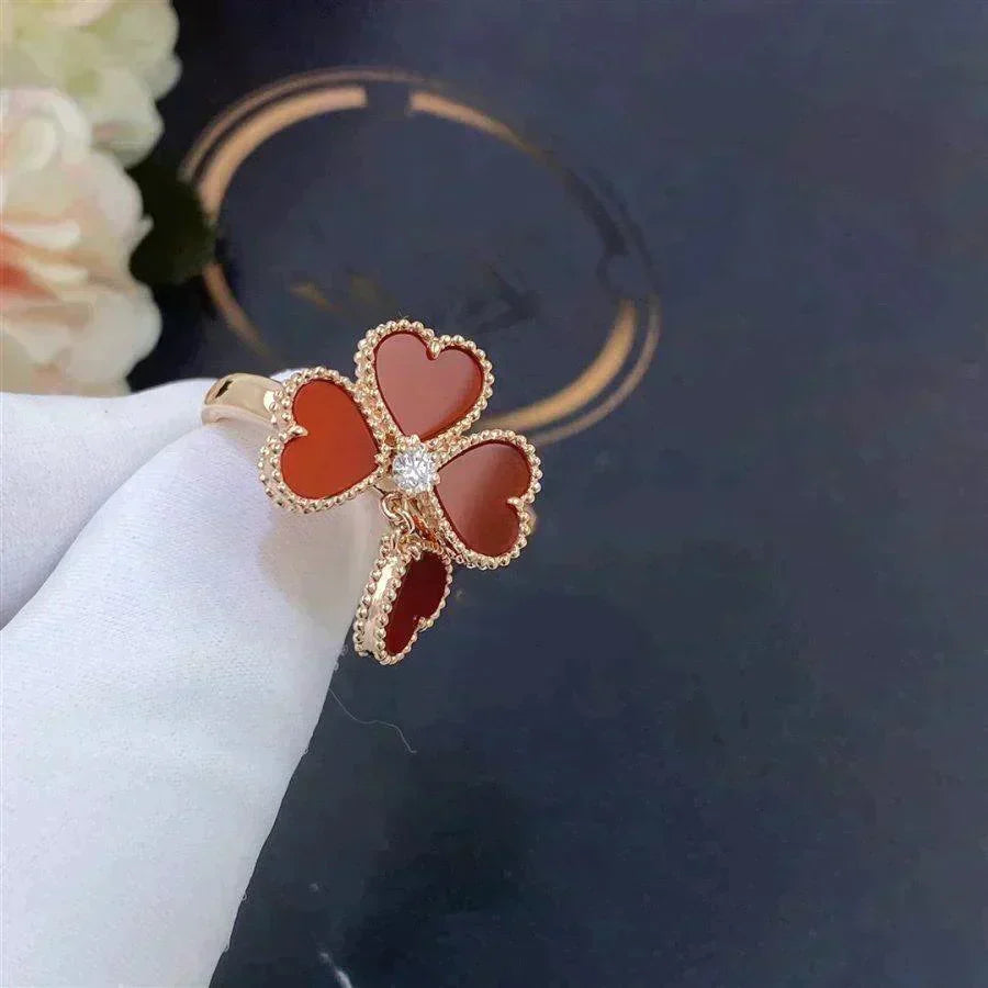 [Plus&Max]SWEET CLOVER CARNELIAN RING