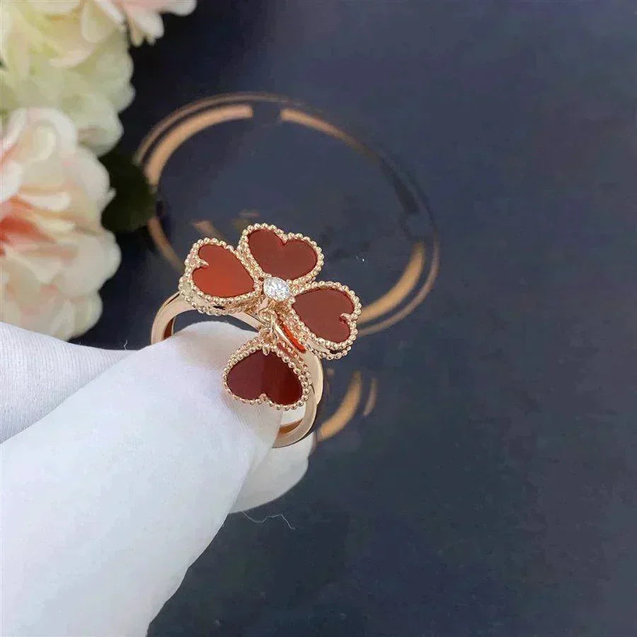 [Plus&Max]SWEET CLOVER CARNELIAN RING