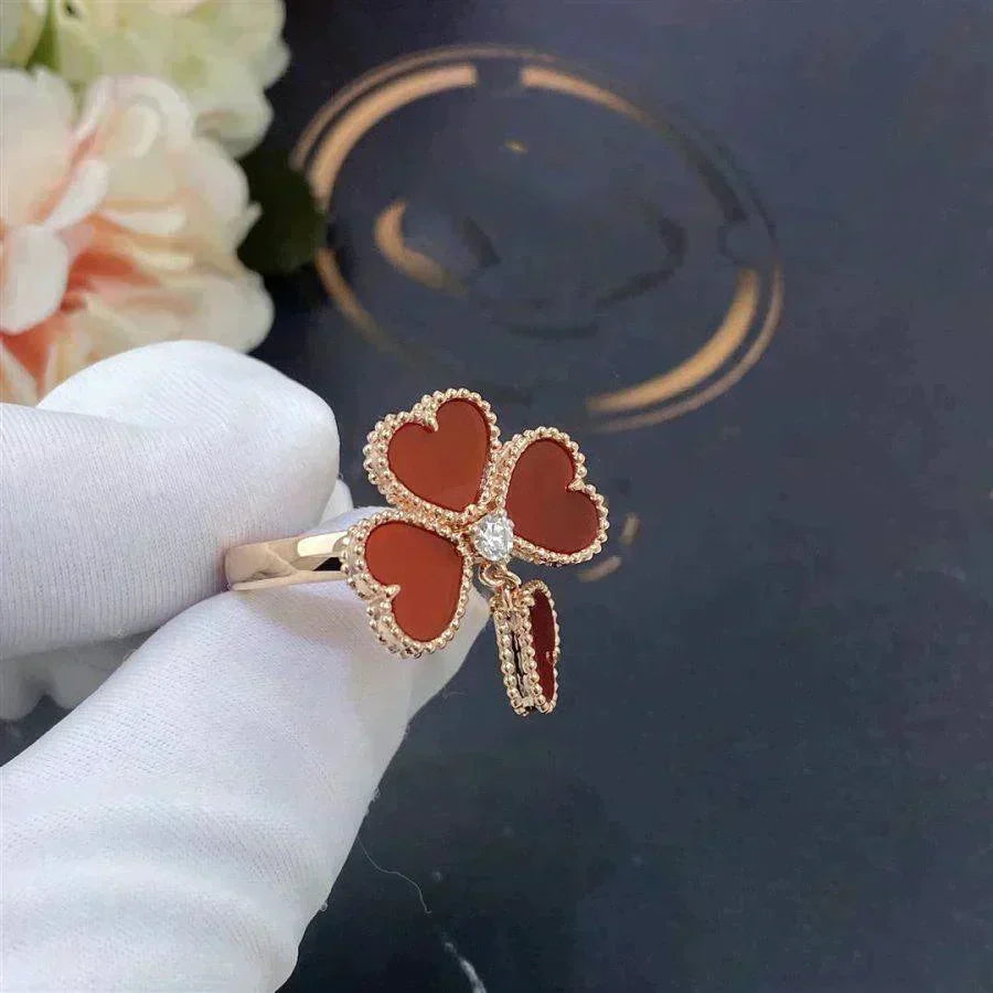 [Plus&Max]SWEET CLOVER CARNELIAN RING