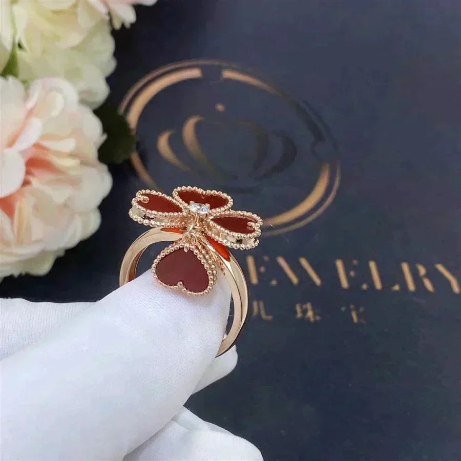 [Plus&Max]SWEET CLOVER CARNELIAN RING