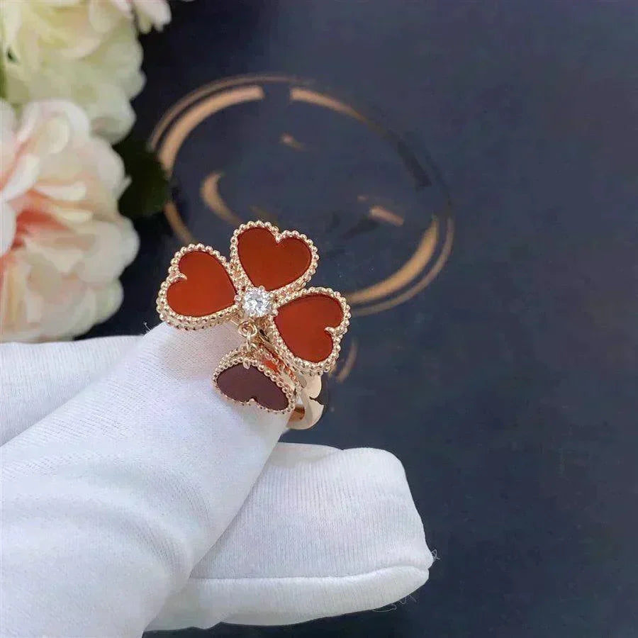 [Plus&Max]SWEET CLOVER CARNELIAN RING