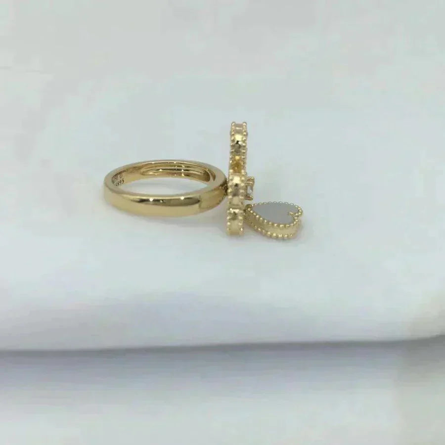 [Plus&Max]SWEET CLOVER WHITE MOP RING