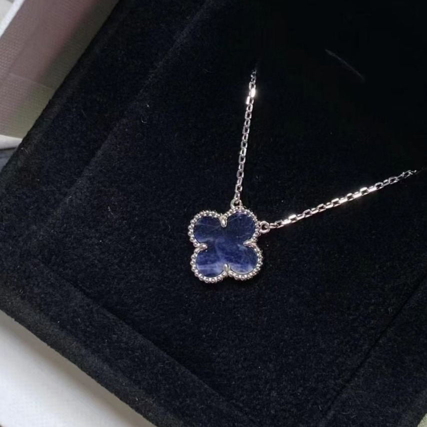 [Plus&Max]CLOVER 15MM PIETERSITE NECKLACE SILVER