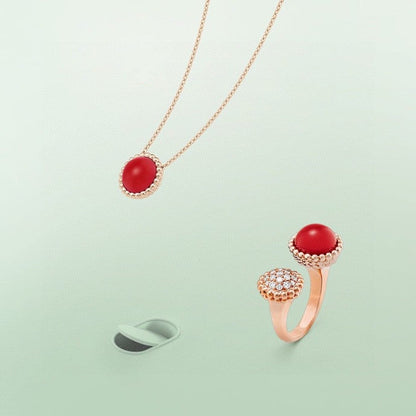 [Plus&Max]PERLEE COULEURS DIAMOND ROSE GOLD BETWEEN THE FINGER RING