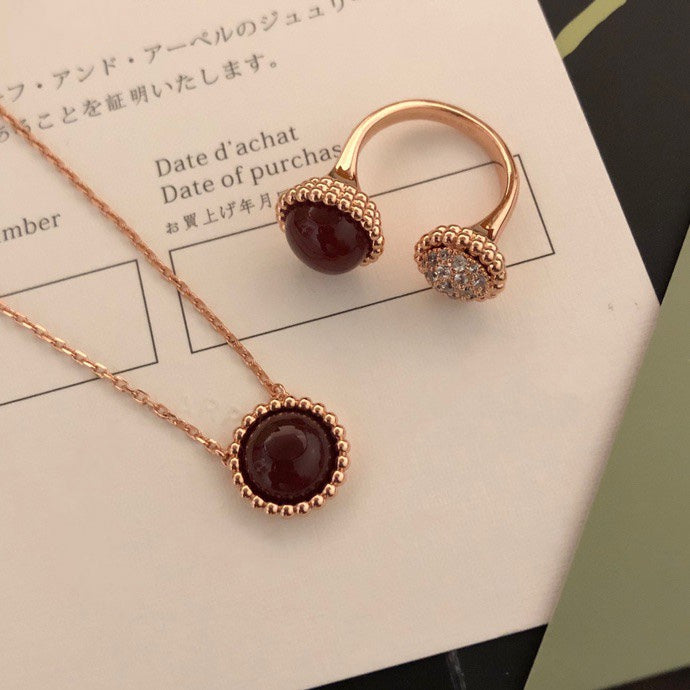 [Plus&Max]PERLEE COULEURS DIAMOND ROSE GOLD BETWEEN THE FINGER RING