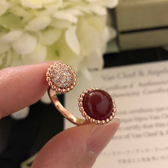 [Plus&Max]PERLEE COULEURS DIAMOND ROSE GOLD BETWEEN THE FINGER RING