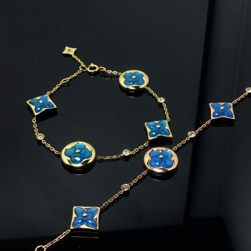 [Plus&Max]STAR AND SUN 4 MOTIF BLUE BRACELET